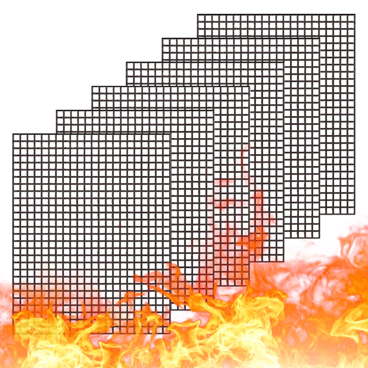 Tapis de Barbecue Anti-adhésifs Réutilisables 40 x 33cm Grille Barbecue