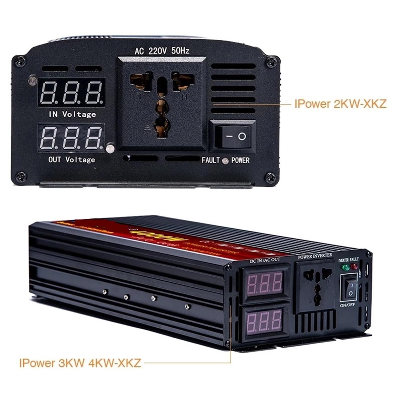 2000W 3000W 4000W 5000W 24V DC To 220V AC Converter Power Car Micro Solar Inverter Pure Sine Wave Inverter 12V 220V(4000W,12V)