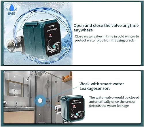 Miniatura 5 de DN15 - Válvula de agua inteligente de 12 pulgada, temporizadores de manguera Zigbee para riego, temporizador de grifo con control remoto para