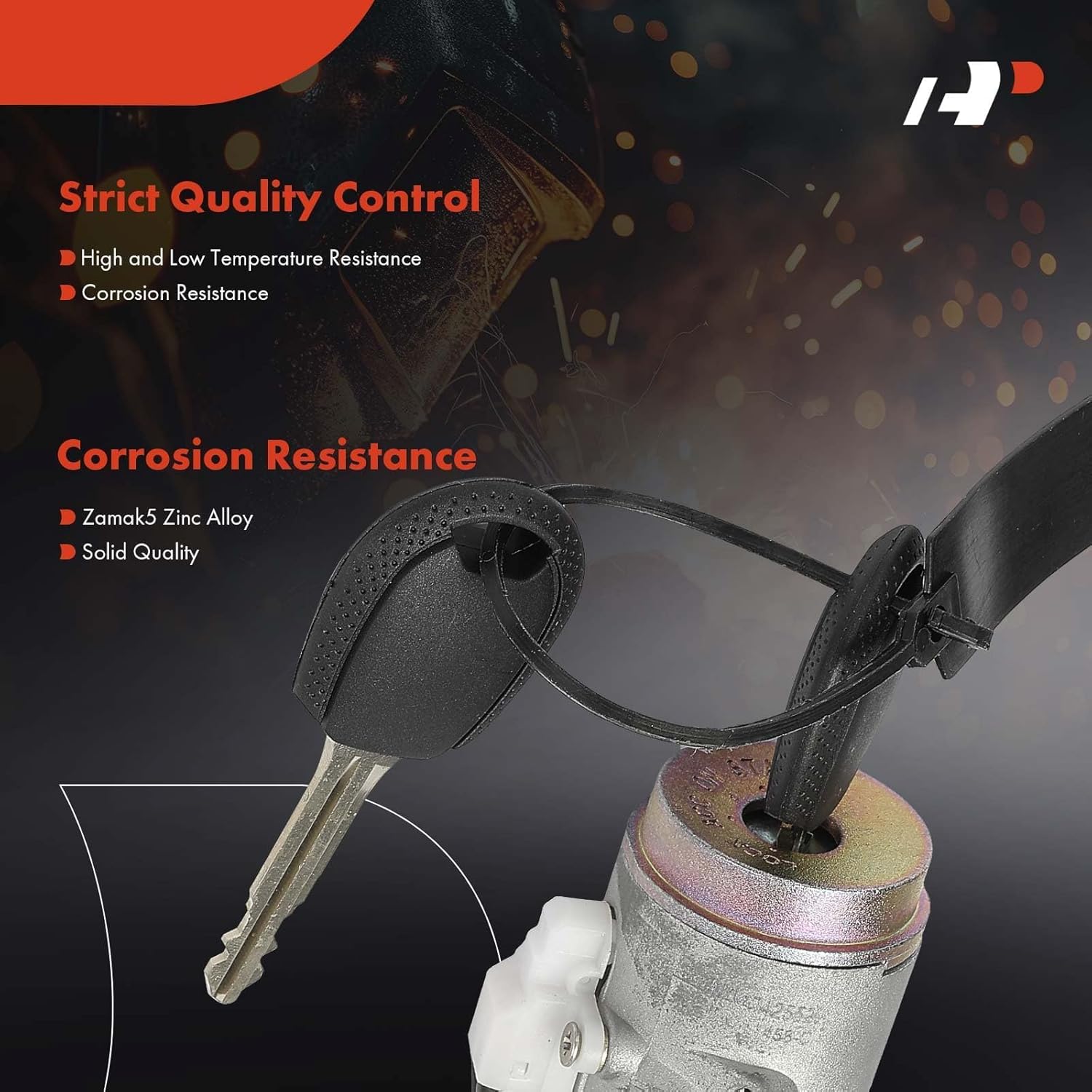 A-Premium Ignition Lock Cylinder with 2 keys Compatible with Kia & Hyundai Vehicles - Sportage 2005-2010, Tucson 2005-2009