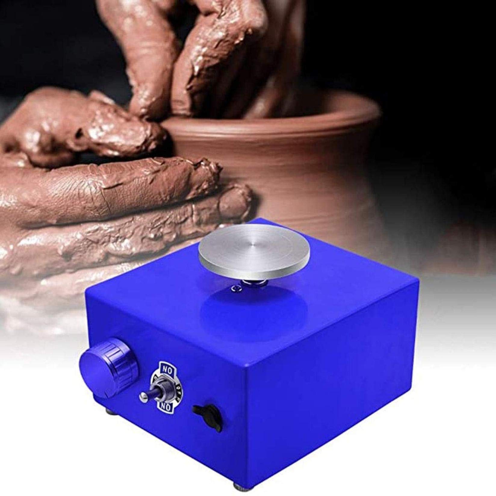 Electric Pottery Wheel Children DIY Ceramic Molding Tool Mini Pottery Machine Electric Turntable Silent