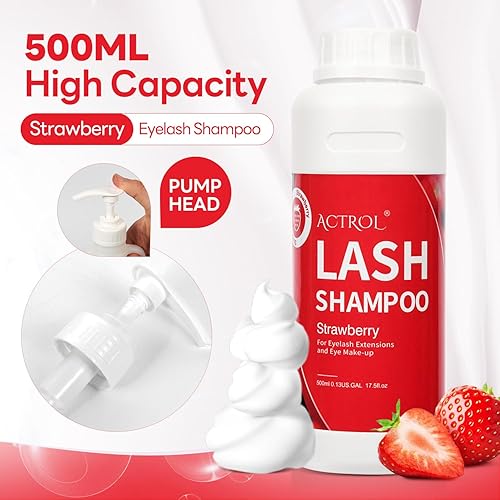 Miniatura 16 de Limpiador de extensiones de pestañas Aloe 1L Natural Lash Extension Shampoo Professional Eyelid Foaming Cleanser Parabenos & Sulfate Free