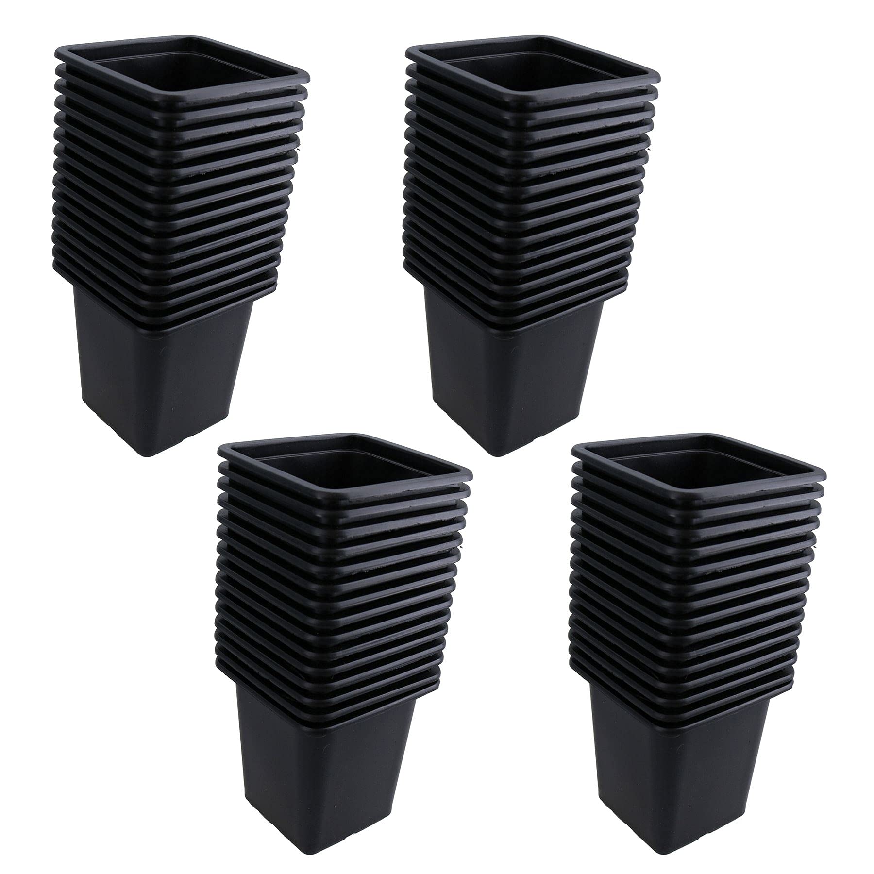AB Tools Mini Plastic Plant Flower Seeds Pots Pot 7cm Square Garden Trays 60pcs