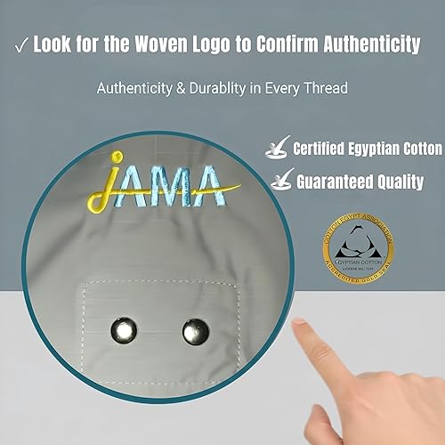 Miniatura 8 de Sábanas de cama JAMA de primera calidad, 95% algodón egipcio + 5% fibra plateada (gris, King, ajustadas)