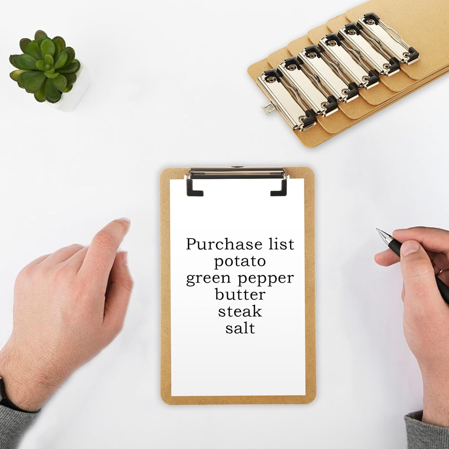 40 Pcs Mini Clipboards, 6" x 9" Small Clipboards Bulk, Wood Hardboard with Low Profile Clip, A5 Memo Size Clip Boards, Mini Wooden Clipboard for Home, Office, School Classroom Supplies, Brown - Image 5