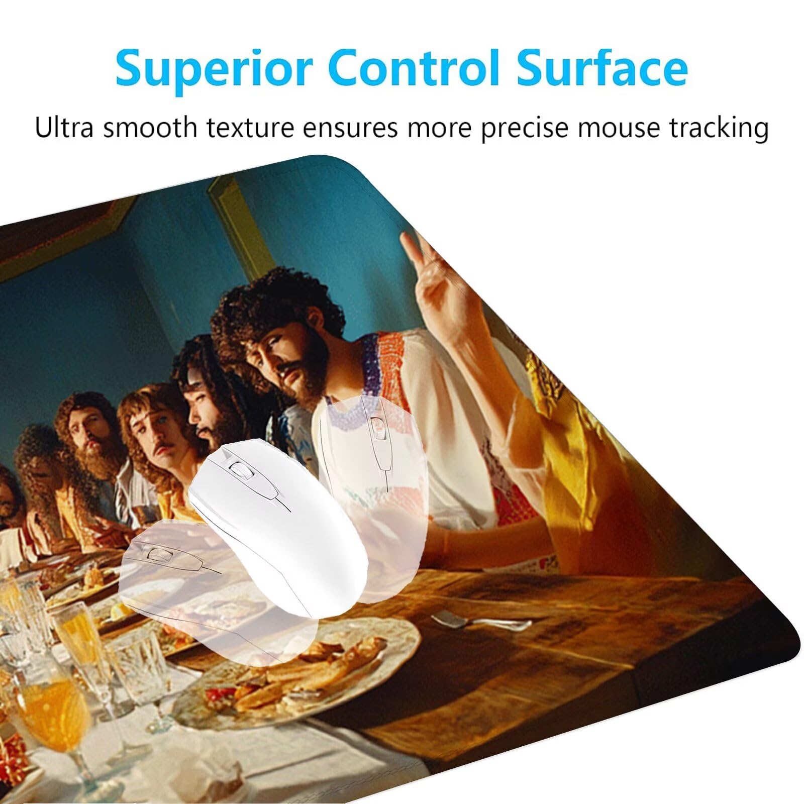 L'Ultima Cena Tappetino Mouse XXL Gaming 1200x600 mm 2025 Nuovo Festa Tappetino Scrivania Impermeabile,Mousepad con Base in Gomma Antiscivolo,Migliora Precisione e Velocità per Gaming,Ufficio,-dd846