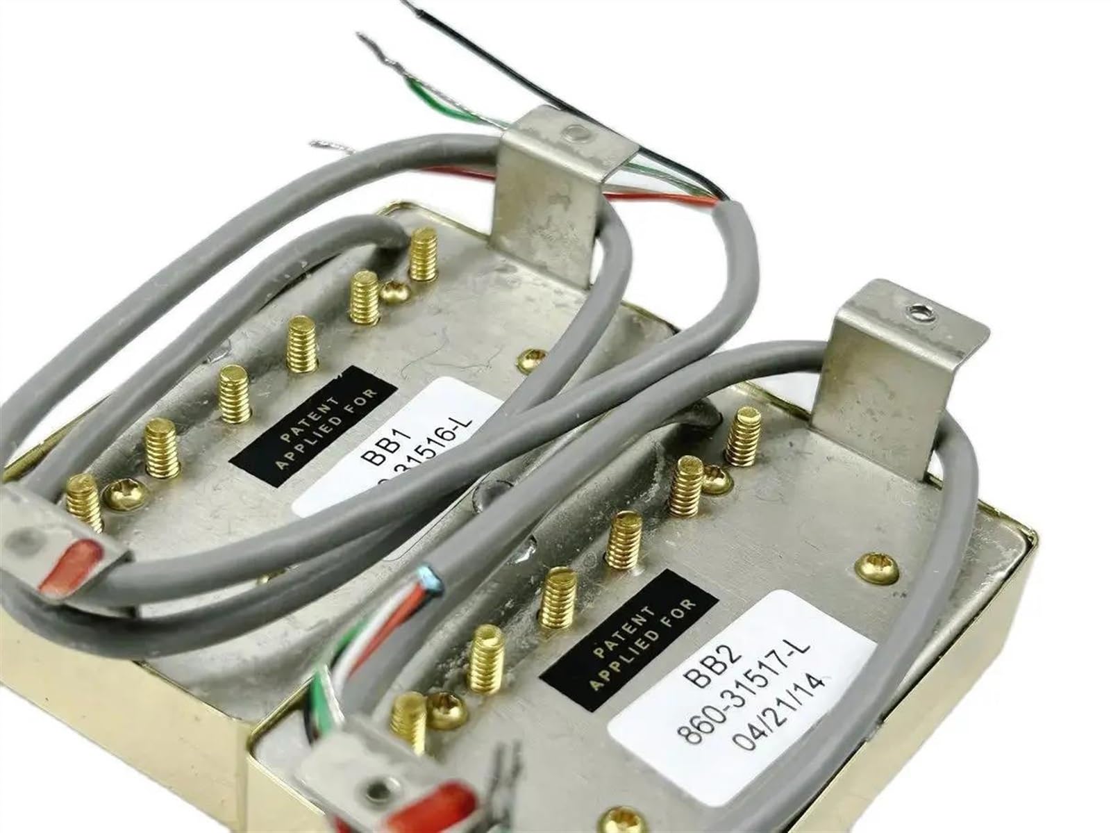 Zubehör für E-Gitarren-Tonabnehmer 1 Set Gitarren-Tonabnehmer Alnico V BB1 BB2 Serie Humbucker Pickup 4C Für GIB E-Gitarre (Color : Gold)