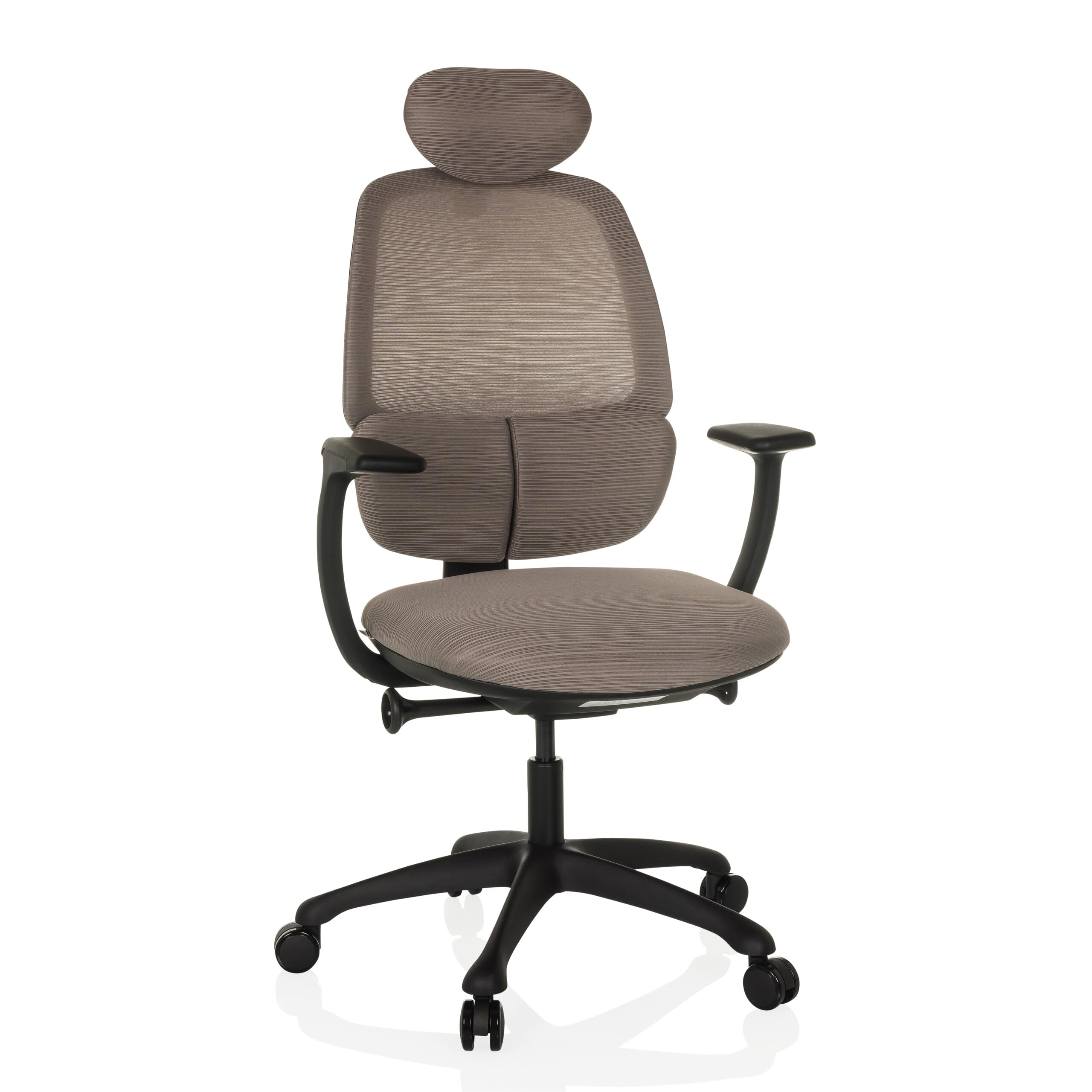 Chaise de bureau ergonomique pivotante hjh OFFICE RI-Cover avec dossier maille