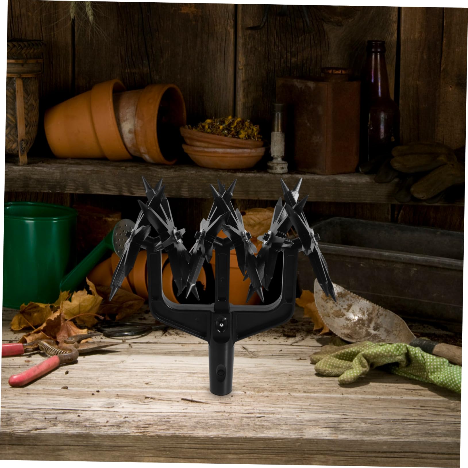 Coltivatore Manuale in Plastica per Terreno da Giardino Attrezzo Rotativo Scarificatore Aeratore Risemina per Famiglie E Giardinaggio