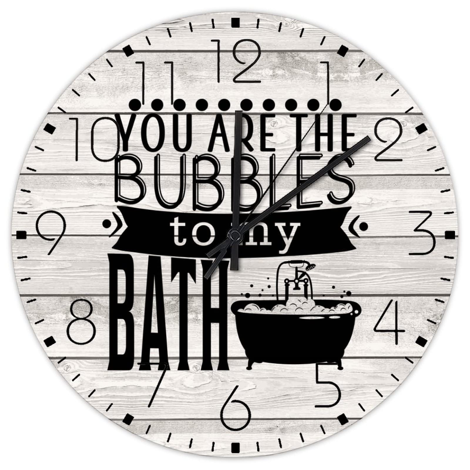 Horloge murale en bois quartz silencieuse 38cm pour déco de chambre