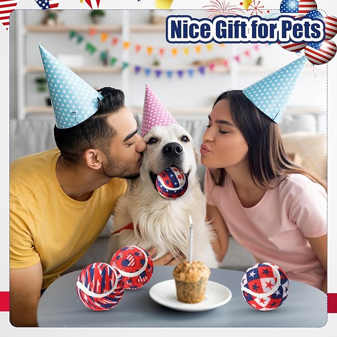 6 Pelotas Squeaky para Perros 2.5 Pulgadas Independencia miniatura 6