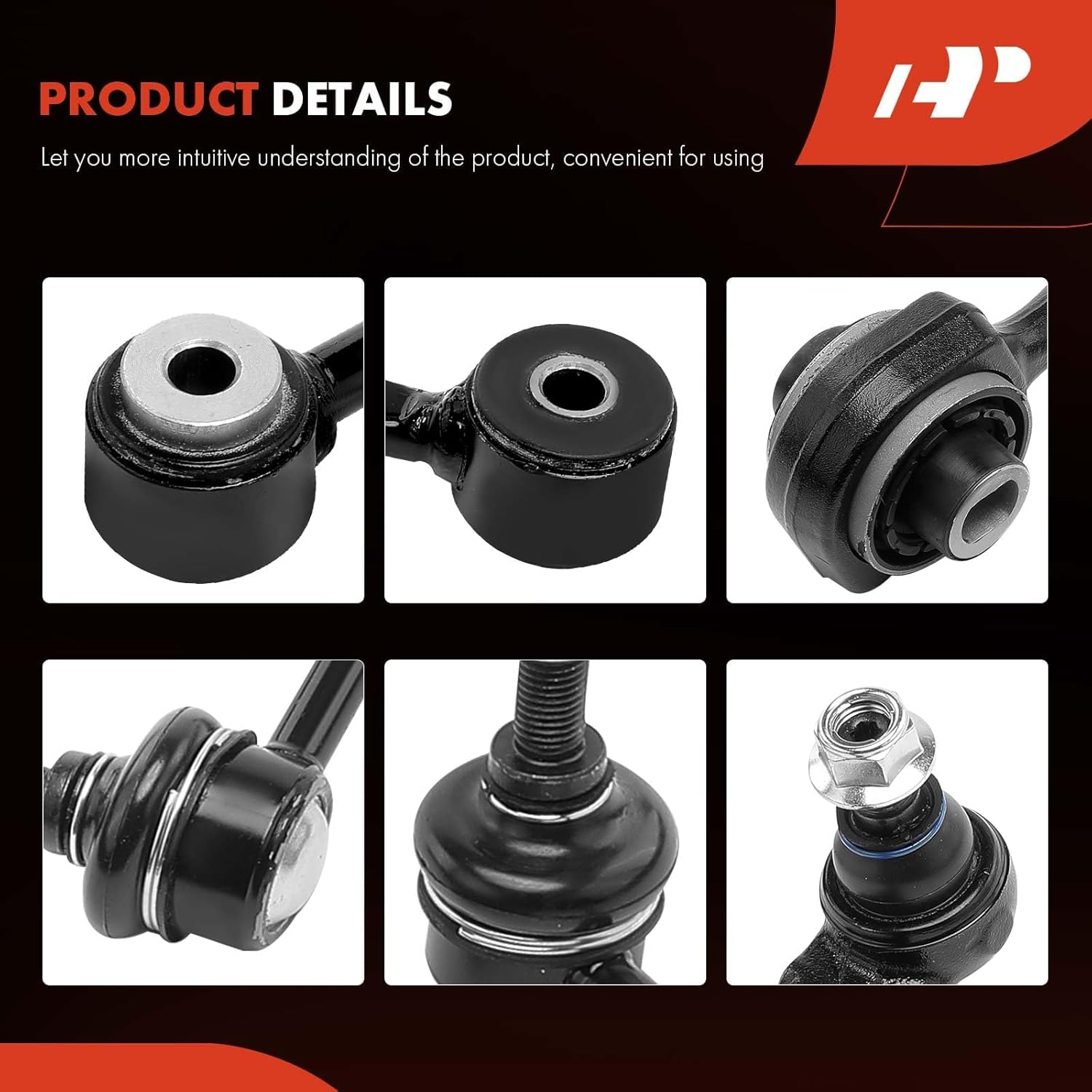A-Premium Set of 6, Front Rearward Lower Control Arm, Front & Rear Sway Bar Link, Compatible with Mercedes-Benz - 2001-2009 - C230 C240 C320 C280 C350 & CLK320 CLK350 CLK500 CLK550 & C32 AMG