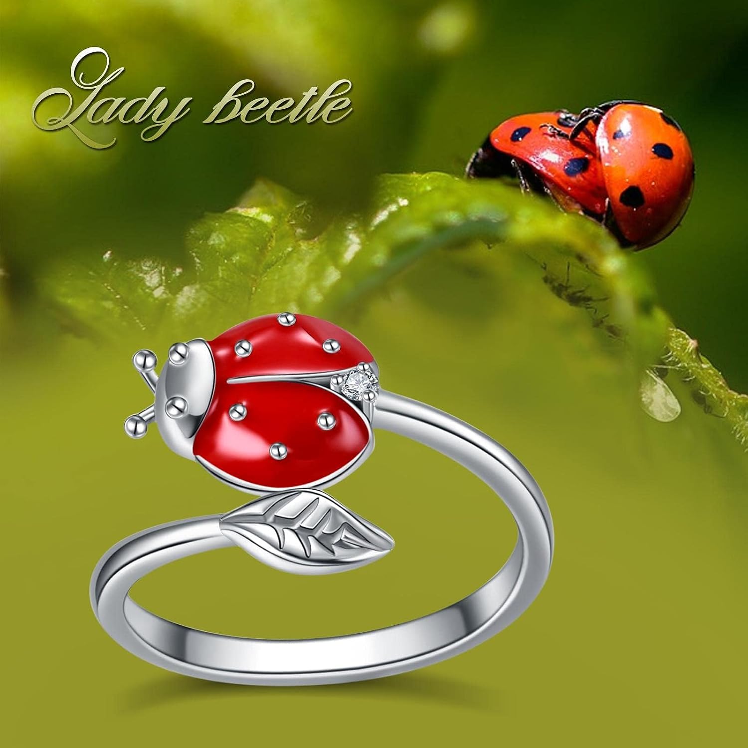 WINNICACA 925 Sterling Silver Rings for Women Bee Hummingbird Butterfly Ladybug Dragonfly Owl Open Rings Birthday Mothers Day Gifts for Mom