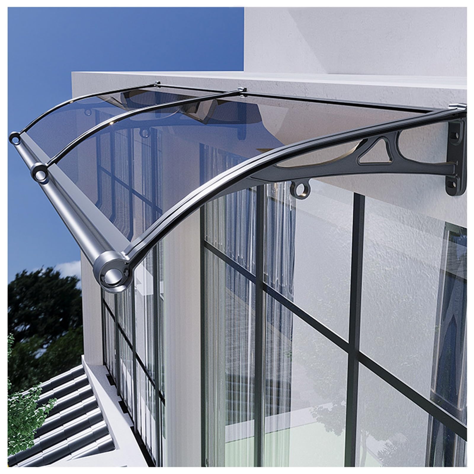 Marquise de porte extérieure anti-pluie pour garder votre entrée au sec