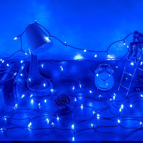 Miniatura 4 de AWQ Guirnalda de luces de hadas de 120 LED de 49 pies con control remoto y alimentado por USB, 8 modos para decoración de interiores y exteriores