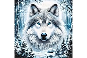 5D Diamond Painting Kits For Adults - DIY Wolf Head Art For Stunning Home Decor