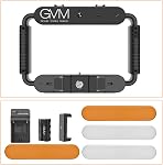 GVM Anneau lumineux LED 5600K, Lumière selfie, Rig vidéo pour smartphone et stabilisateur vidéo pour caméra, smartphone, maquillage, configuration YouTube, autoportrait avec Bluetooth