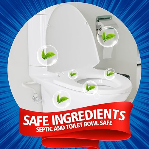 Miniatura 5 de USKICH Paquete de 20 pastillas limpiadoras de inodoro, limpiadores automáticos azules de tanque de inodoro, limpiadores de inodoro domésticos de