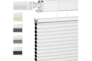 No Tools No Drill Honeycomb Blinds Top Down Bottom Up Cellular Window...
