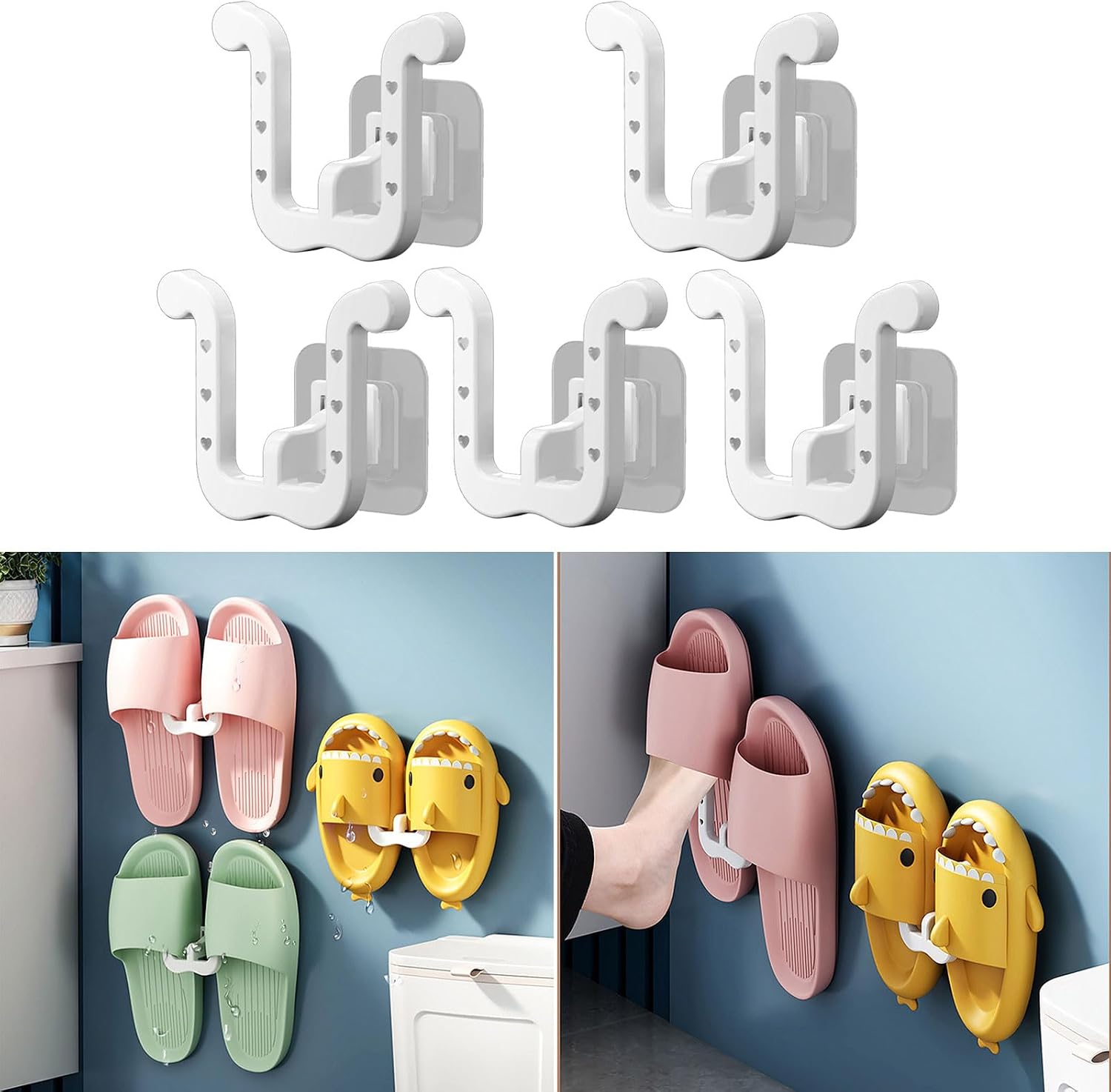 Practical Sturdy Creative Shape Slipper Organizers Home Accessory Portable for Efficient Space Saving Easy Installion Home Shoe Organizers