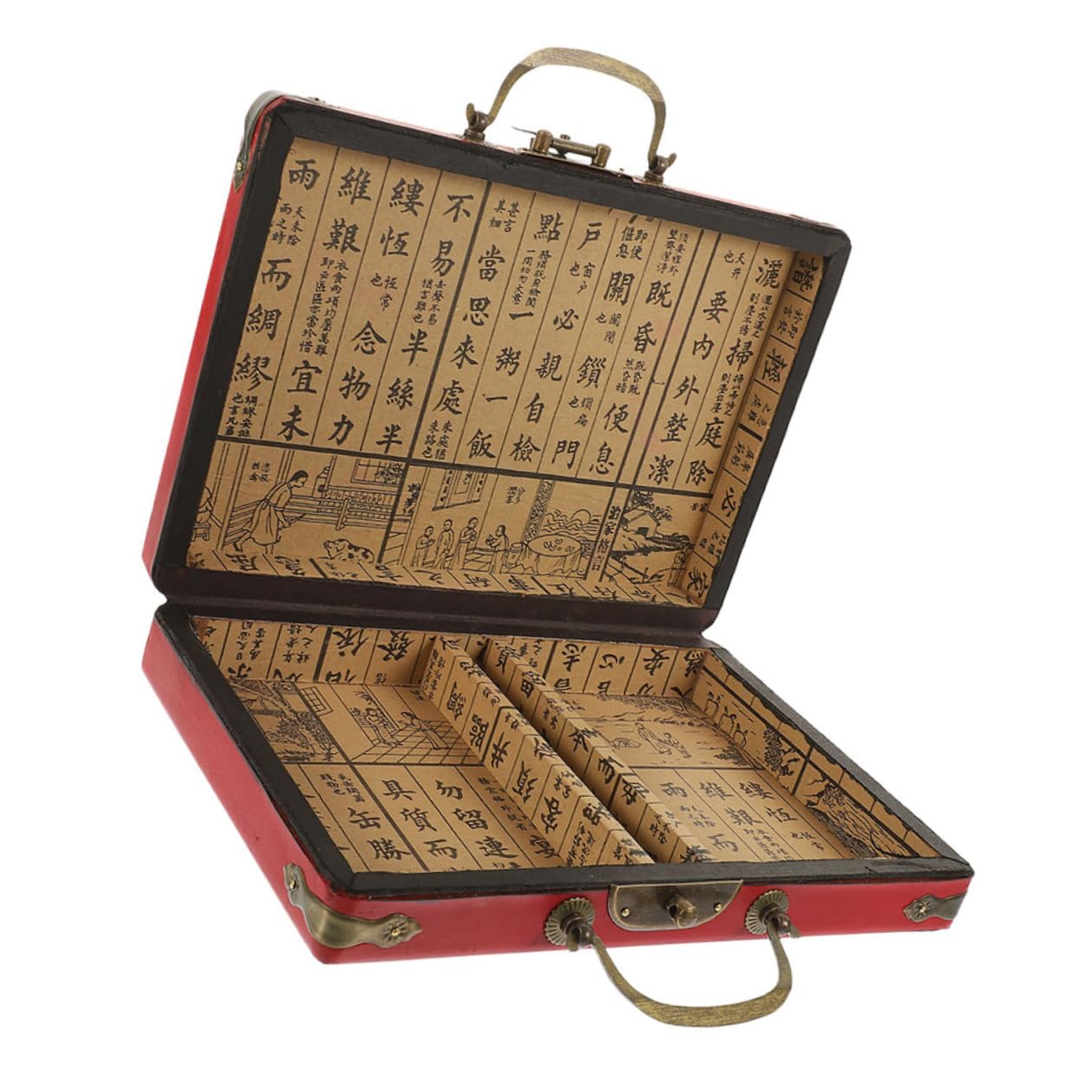 Jeu de mahjong boîte de transport bois VICASKY pour vos vacances