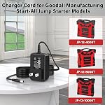 18V Jump Pack Charger Fits for Goodall Manufacturing JP-12-4000T JP-12-5000T JP-12-10000T Power Cord Supply AC DC Adapter for Goodall 12V Start-All Corded JumpPack Battery Charging Plug