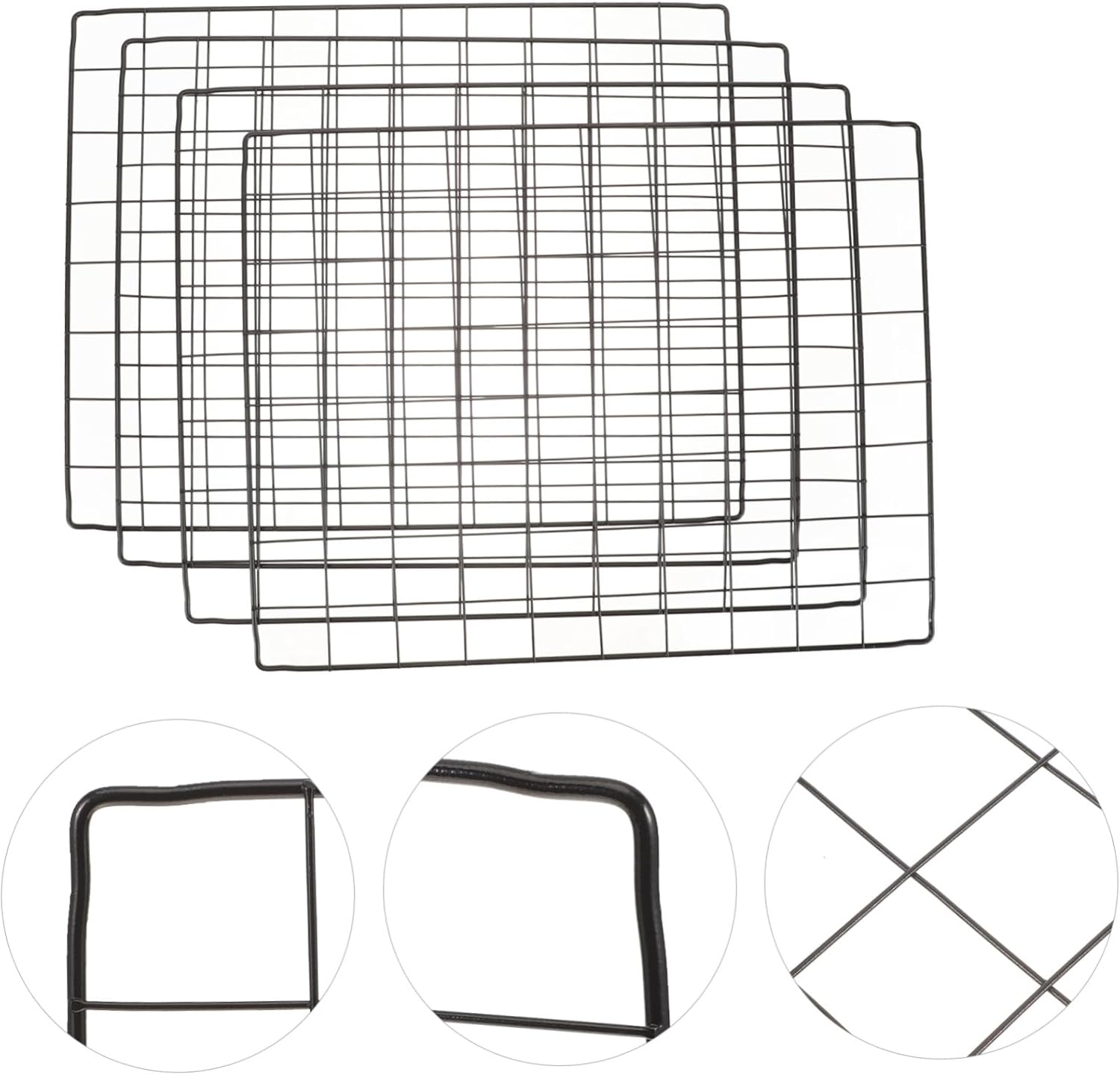 MERRYHAPY 4pcs Strength Durability Pet Dog Cage Mesh Netting Playpen Fencing Extra Dog Kennel Easy to Install