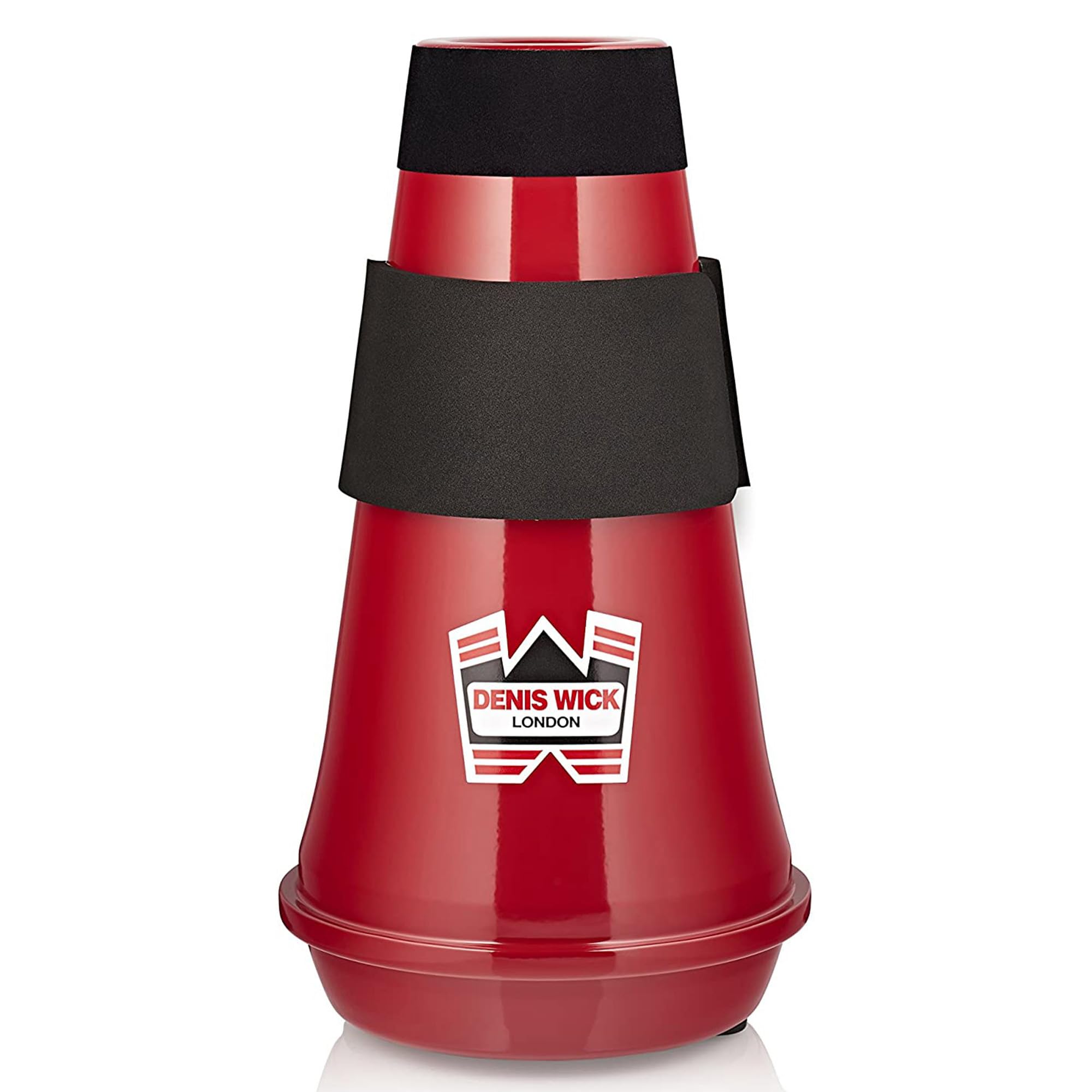 Denis Wick Euphonium Travel Mute, 5587 - Red Aluminum Practice Mute with Quiet, Free-Blowing Response, In-Bell Compact Design, Cork Damper, and Neoprene Pads - 5.75 x 5.75 x 12.75 Inches