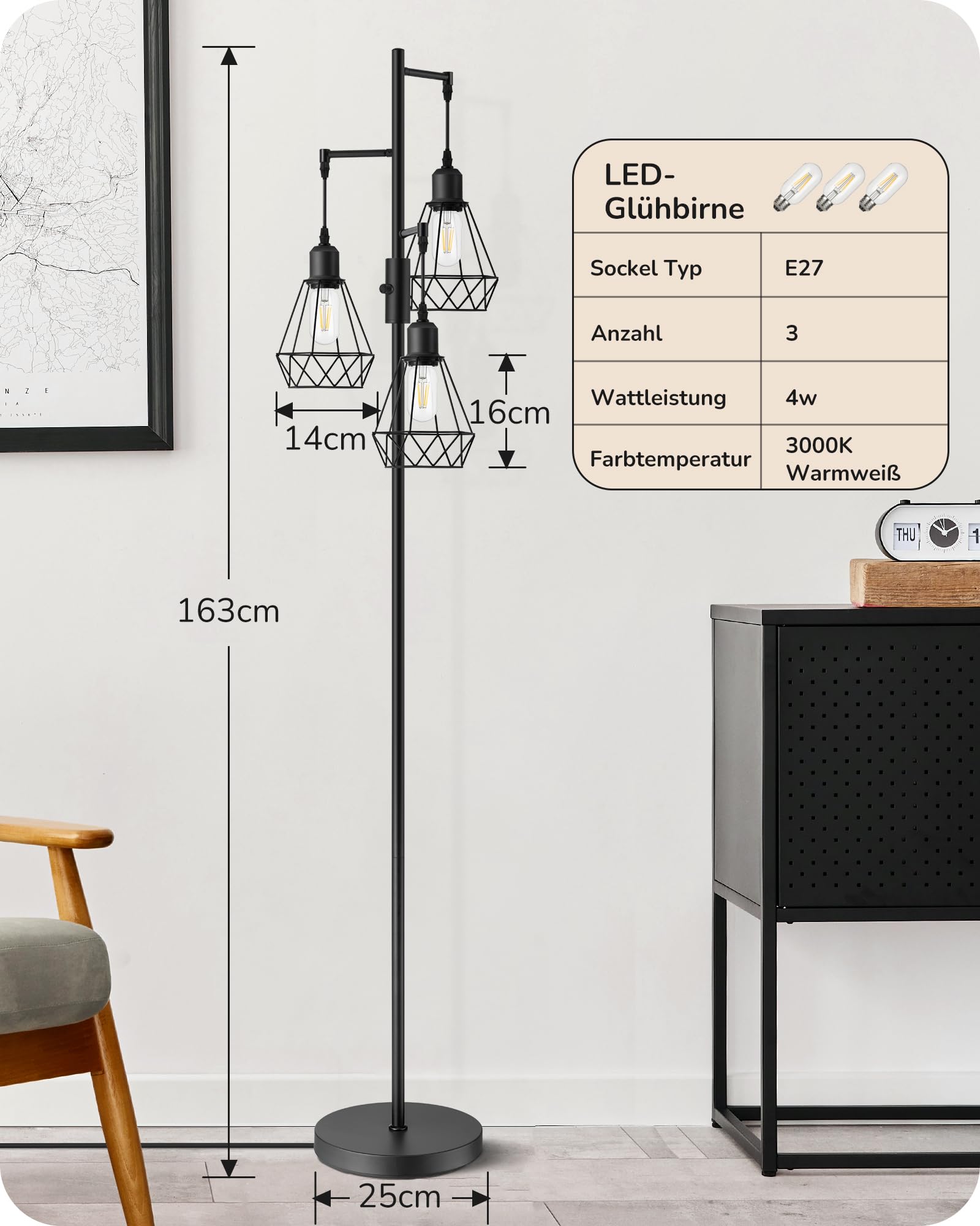Kave Home Vloerlamp Aldet Op zonne-energie