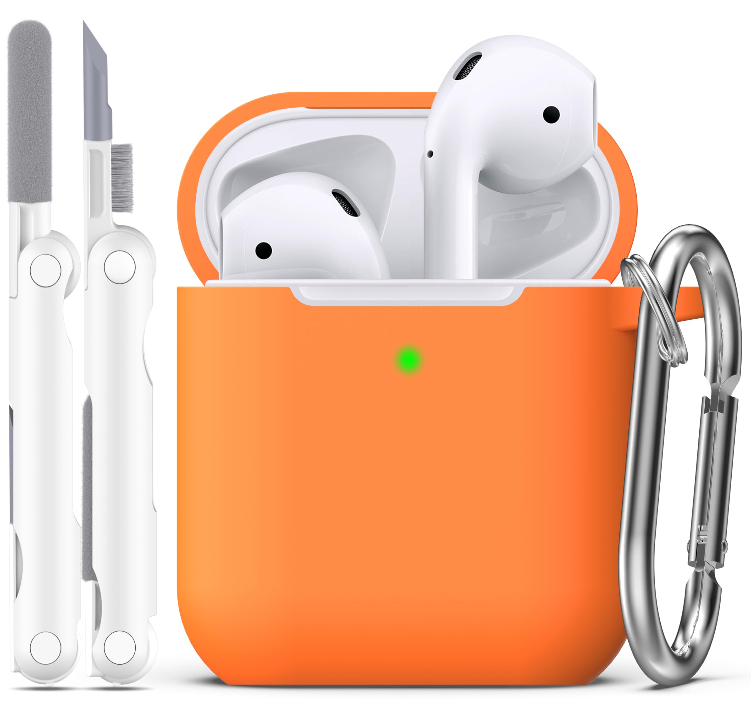 R-fun Funda para AirPods 4 con Kit de Limpieza, Case de Silicona Suave con Llavero, Funda Protectora Completa para Hombres y Mujeres, Compatible con Apple Latest Airpods 4th, Rojo — view 54