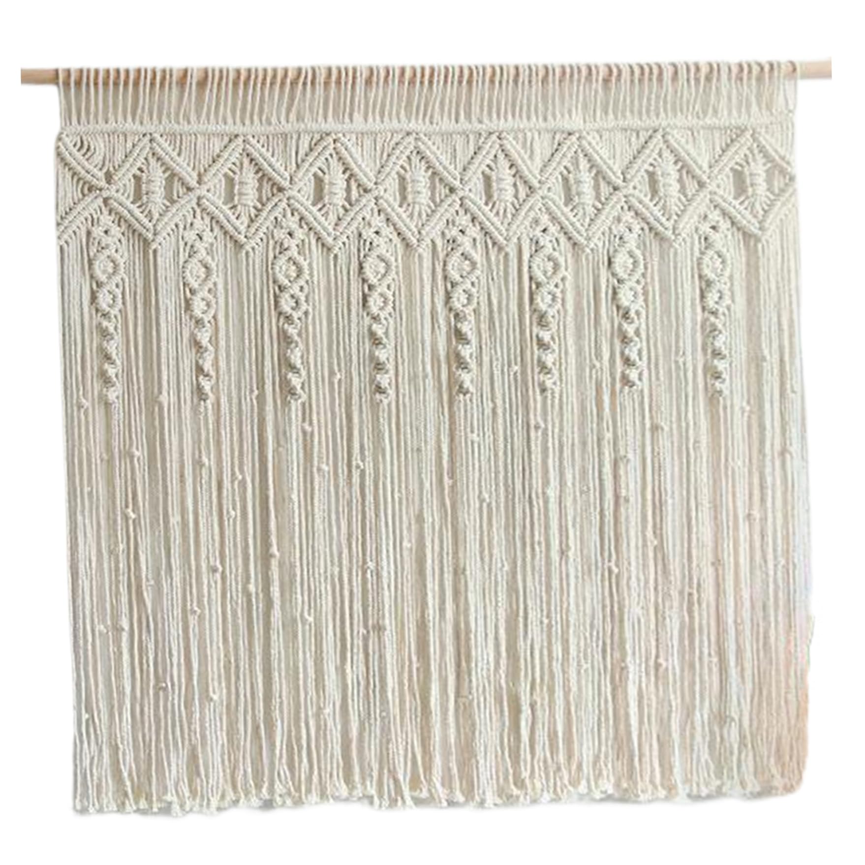 Cortinas de macramé boho 47x32 pulgadas para puerta y armario