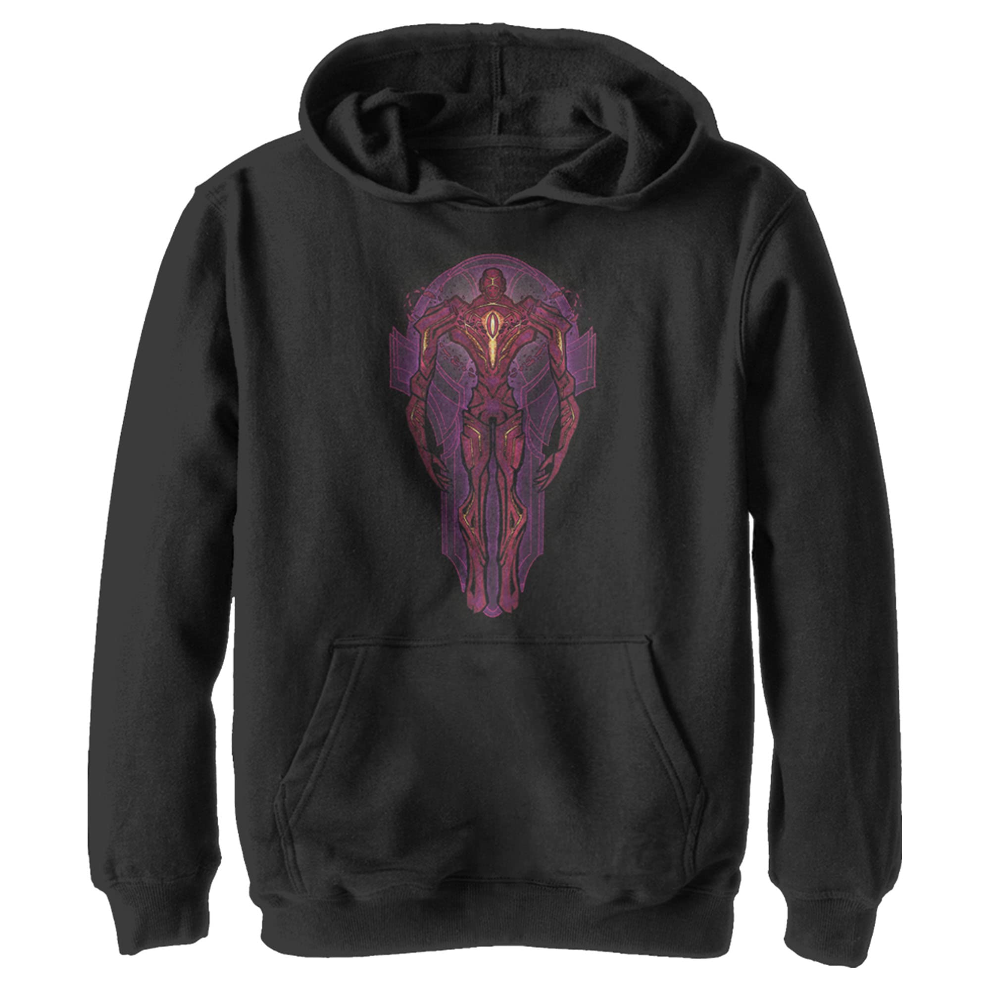 Sweat à capuche garçon Marvel Vitrail pull noir imprimé geek - 6