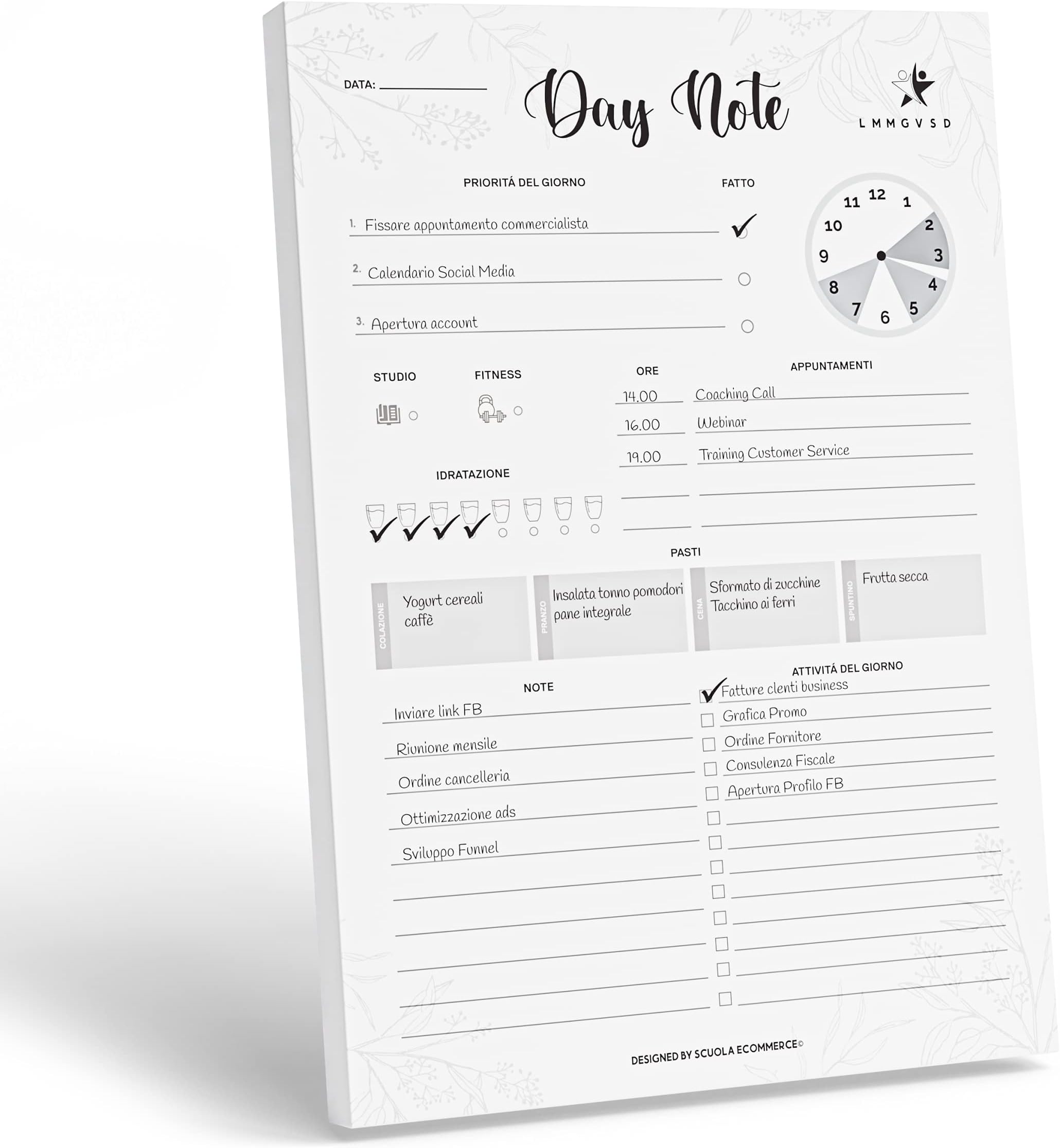 Häfft Paper&you Blocco Note A6 Cacti | 50 Fogli Da Strappo 100g/m² | Agenda Sostenibile Con Lista To-Do - 2