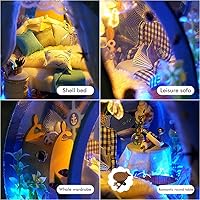 Vista 6 de Kit de habitación de muebles en miniatura de bricolaje para casa de muñecas modelo 3D