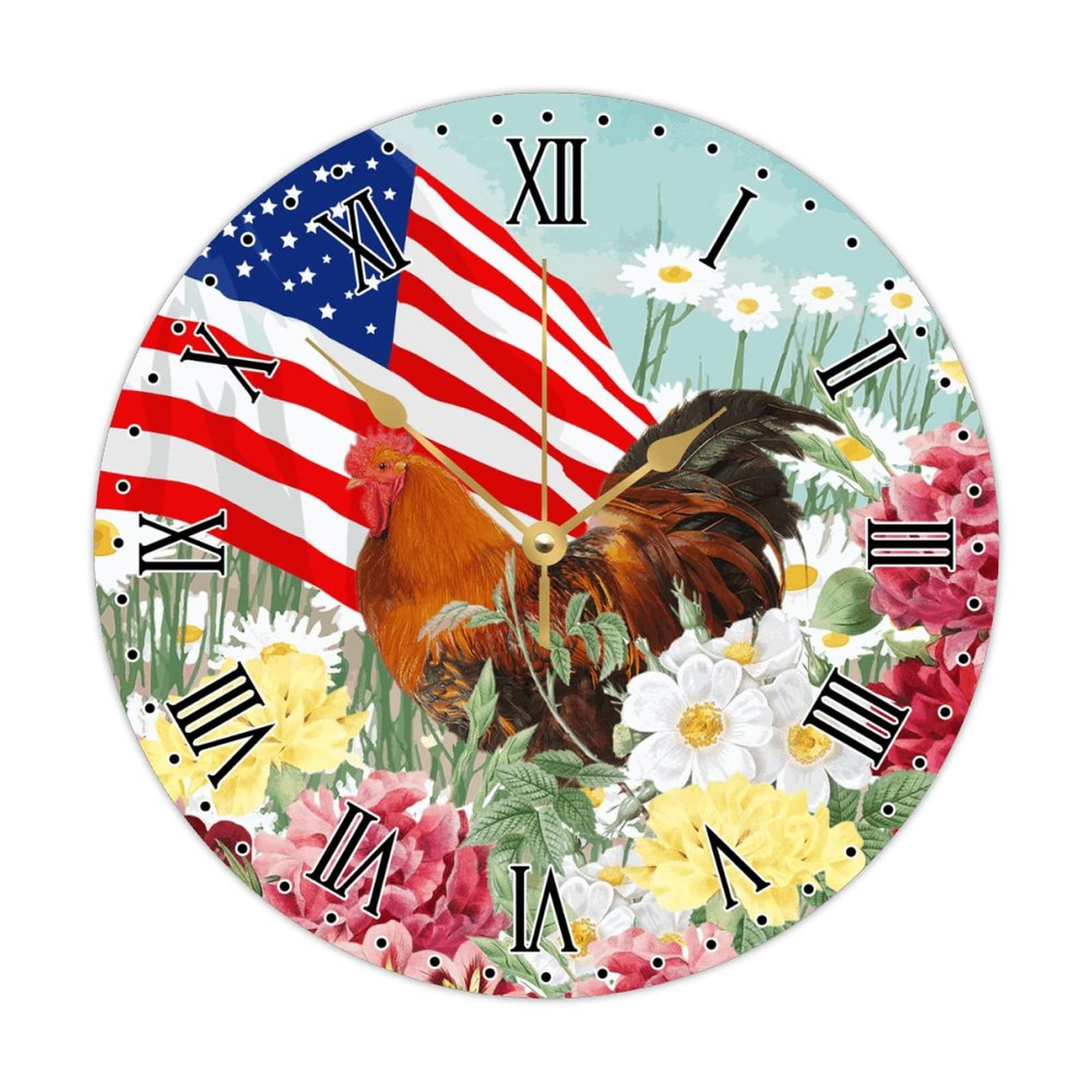 Horloge murale silencieuse en bois 38cm pour supprimer les bruits de tic-tac