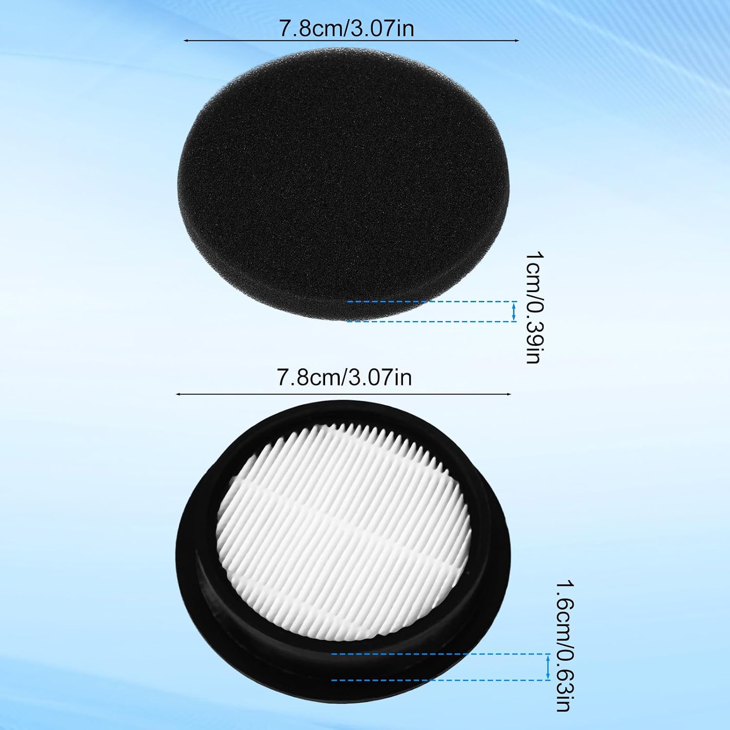 4pcs Replacement Vacuum Cleaner Filters Compatible with SMOTURE VAC01 VAC02 VC70 Cordless Vacuums & ozeeco EC01 Vacuum Cleaner image 2