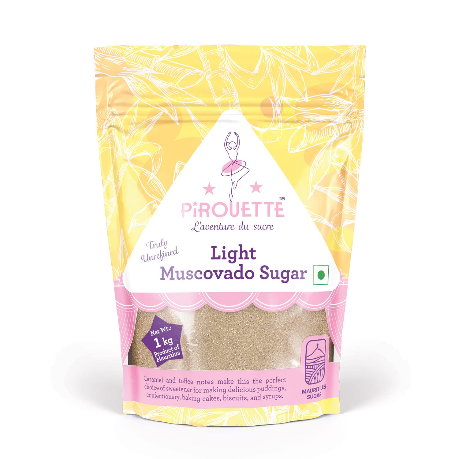 Pirouette Light Muscovado Sugar, 1kg | Truly Unrefined | Mauritius Sugar | Confectionary, Baking, Puddings, Cakes, Biscuits and Syrups (B0BPZ2HF6L) Amazon Price History, Amazon Price Tracker