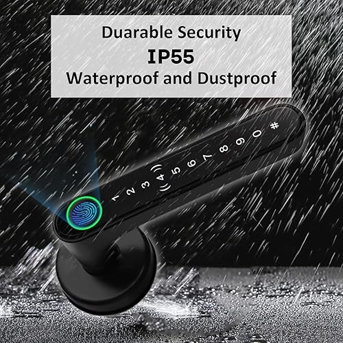 Miniatura 7 de GOLDENKEY Cerradura de puerta de huellas dactilares,Cerrojo electrónico,Cerradura de puerta sin llave,Cerradura de puerta biométrica,Cerradura de