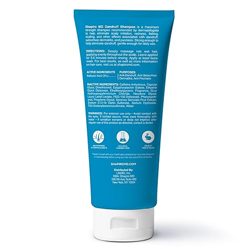 Miniatura 7 de Shapiro MD Hair Growth Experts Champú 2 en 1 para la caspa y la pérdida de cabello, reduce la picazón y la descamación mientras engrosa la