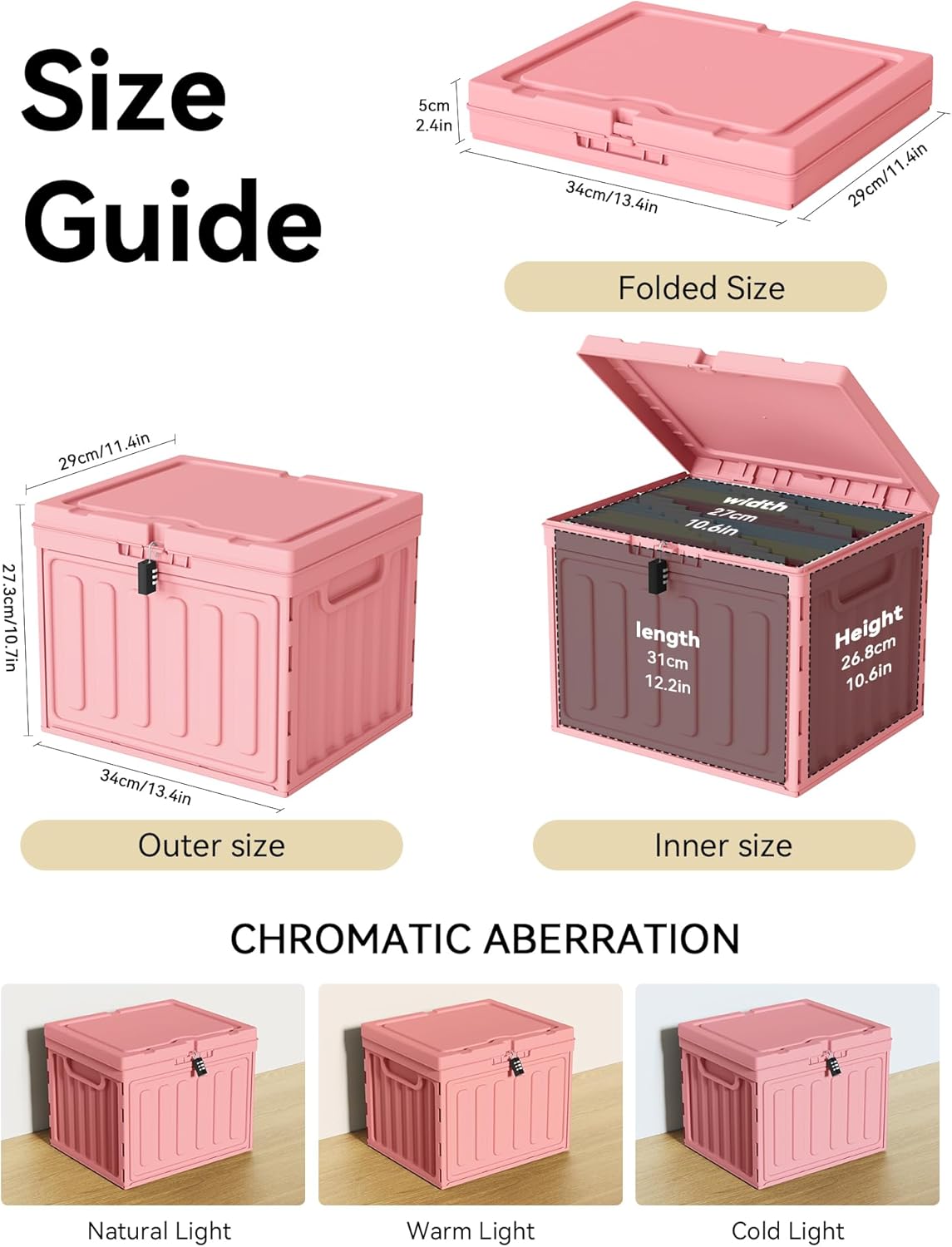 Oterri 2 Packs Plastic File Box with Lid for Letter Size Hanging File Folders, Hanging File Folder Box for Home, Office, School, File Cabinet, Assembly File Organizer, Stackable Storage Bins,Pink