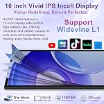 Tablet 2026 Android 15 Tablets with 2.0GHz Octa-Core, 30GB 64GB 2TB Expand, 10 inch Tablet with Keyboard, FHD IPS Display, Gemini AI, 8MP Camera, WiFi 6, 6000mAh, Widevine L1, BT 5.0 -Black
