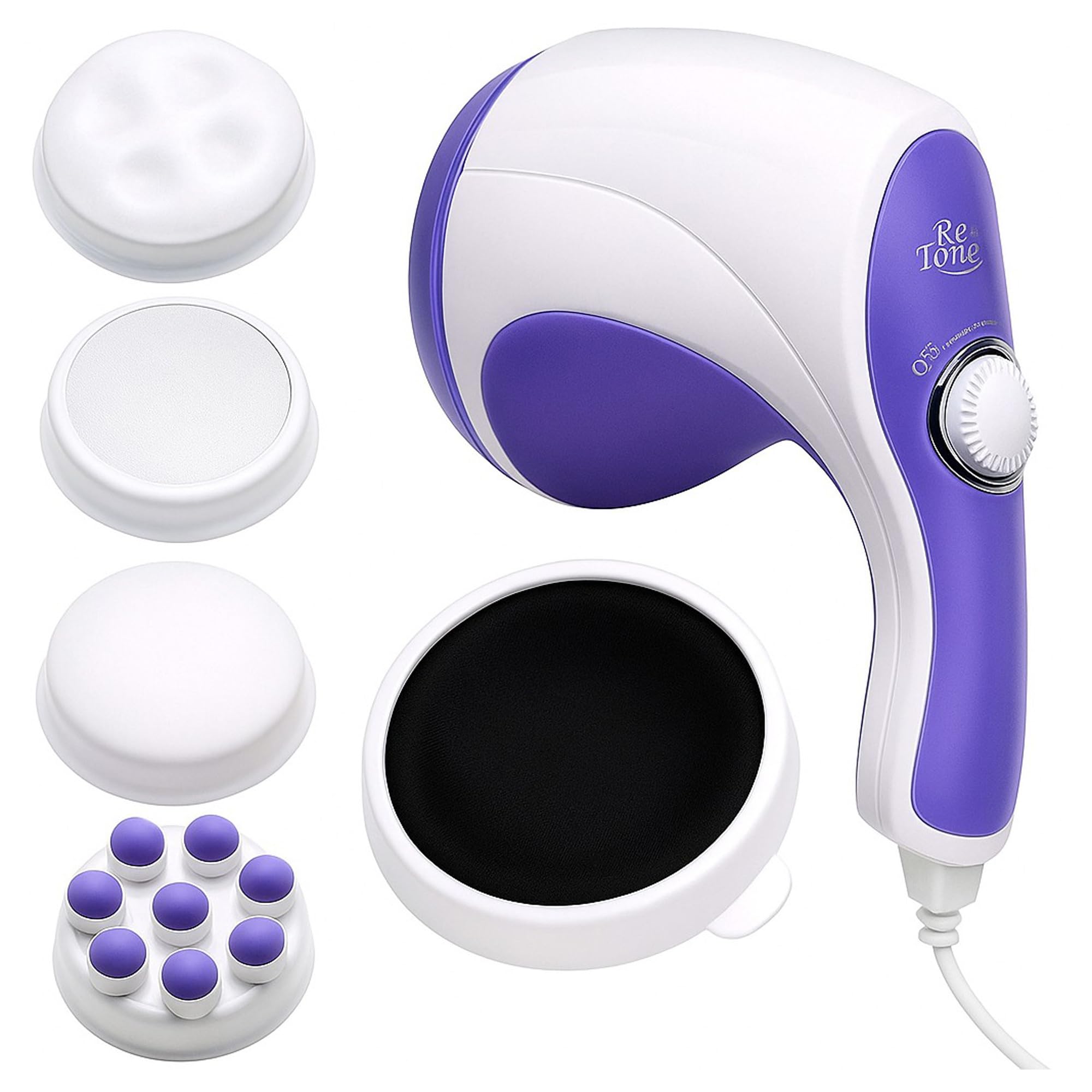 Concepta Full Body Massager for Pain Relief – Electric Massage Machine for Body Pain Relief | Full Body Massager for Back, Neck, Legs & Shoulder | For Men & Women | Corded, White