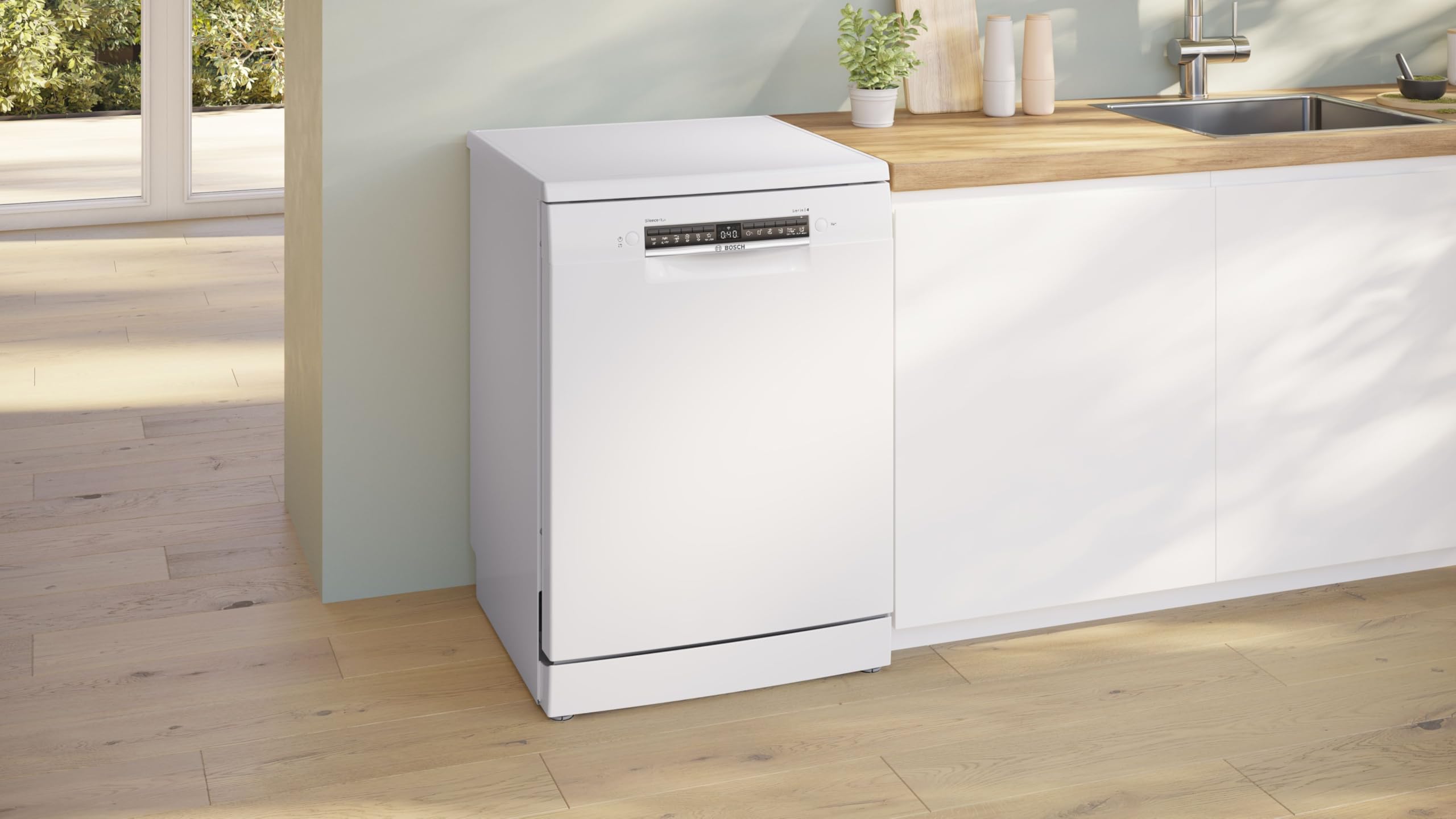 Bosch Série 4 Lave-vaisselle 60 cm Pose libre Blanc SMS4EMW01F