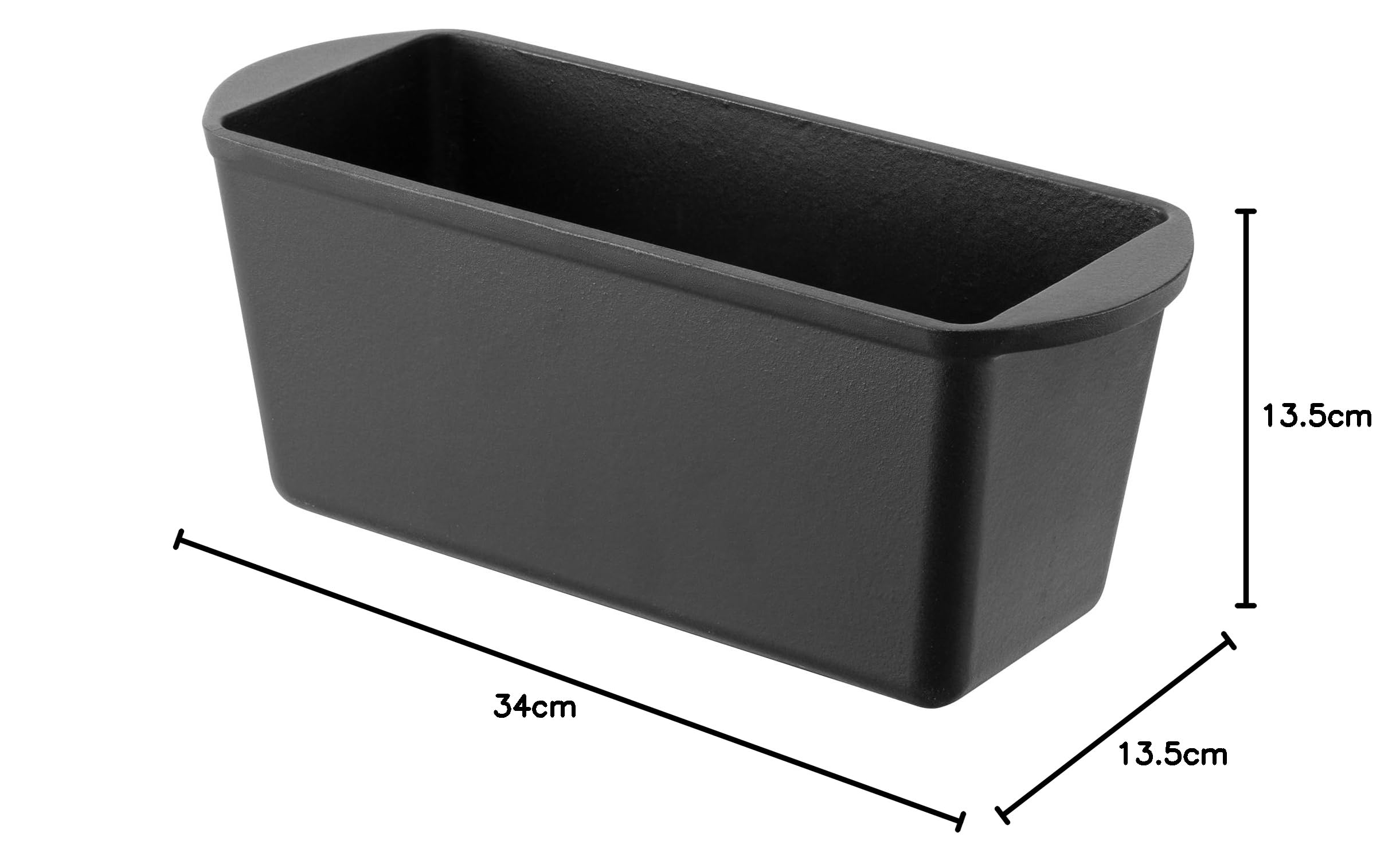 Navaris Gusseisen Brotbackform 34 x 13cm - Brotbacktopf - Emailliert, Brottopf - Gusseisen Topf Brot backen, Brot Backen Zubehör, Toastbrot Backform, Brotform, Für Braten, Backen