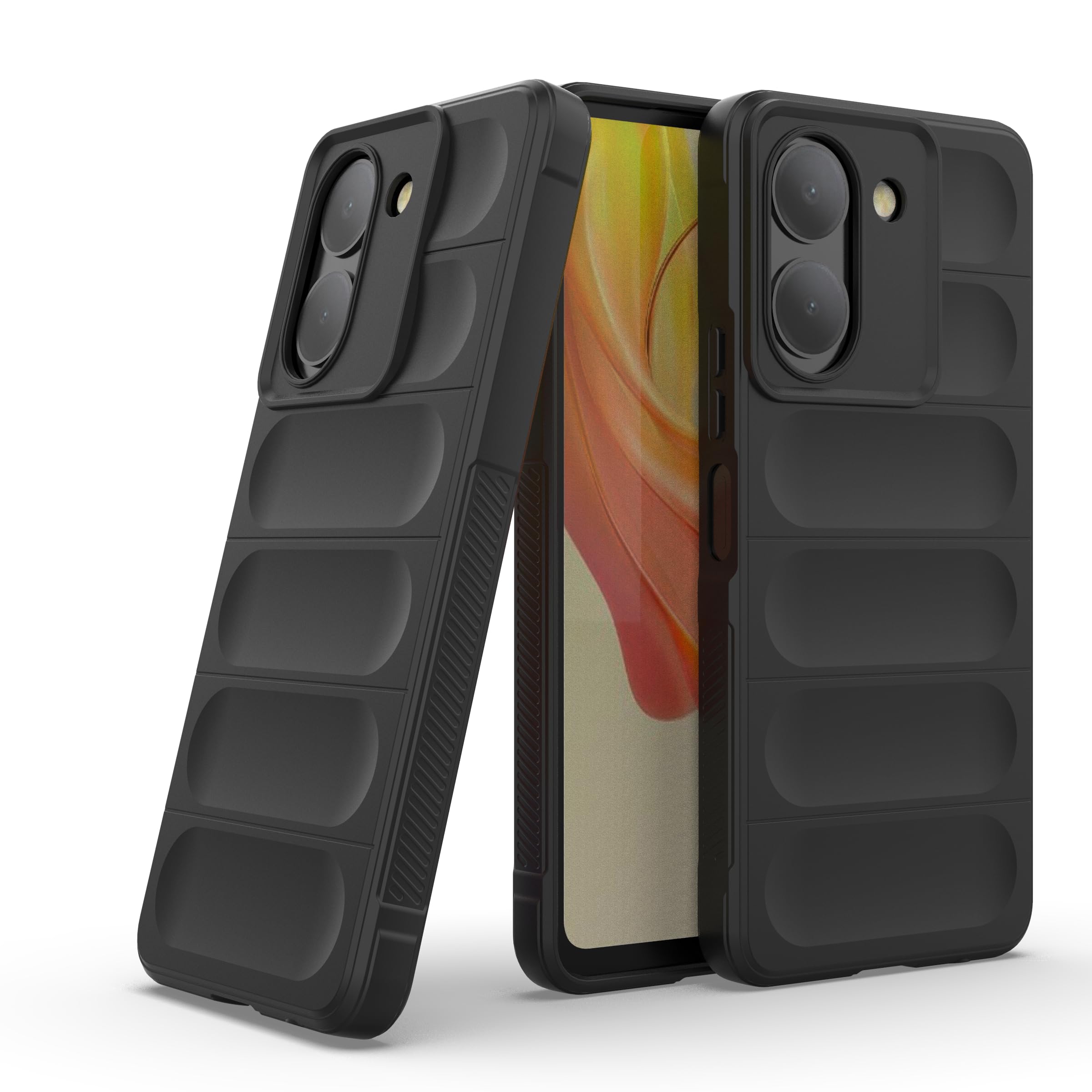 Etechnic Back Case Cover for Vivo Y78 5G | Matte Soft Flexible Liquid Silicon | Vivo Y78 5G Back Cover with Camera Protection - Black (B0CGKKNVY8) Amazon Price History, Amazon Price Tracker
