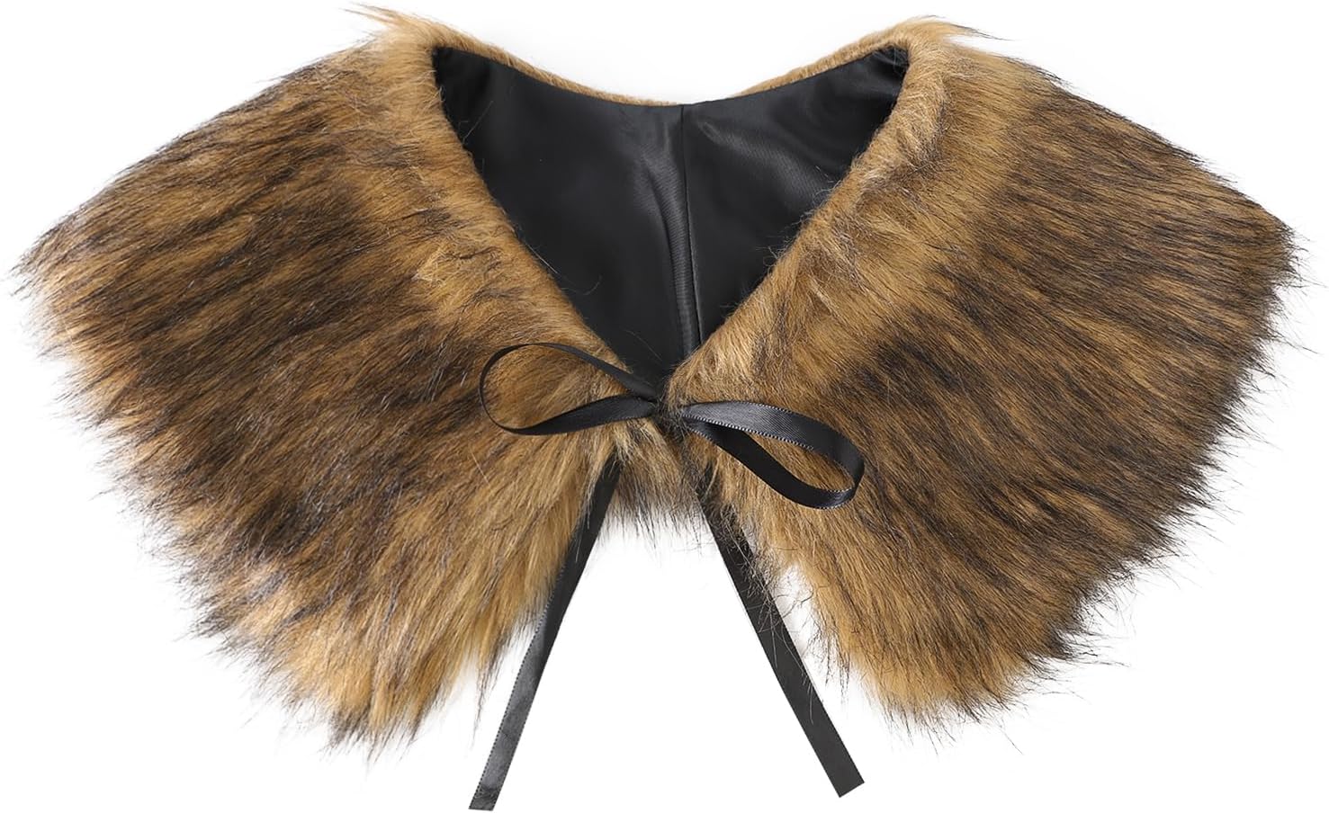 Kids Medieval Shoulder Armor Shawl Faux Fur Viking Shoulder Wrap Cloak Furry Short Cloak Collar Shawl Wrap Winter Warm Pauldron Armor Halloween Cosplay Party Arm Guard Cape Fancy Dress Costume