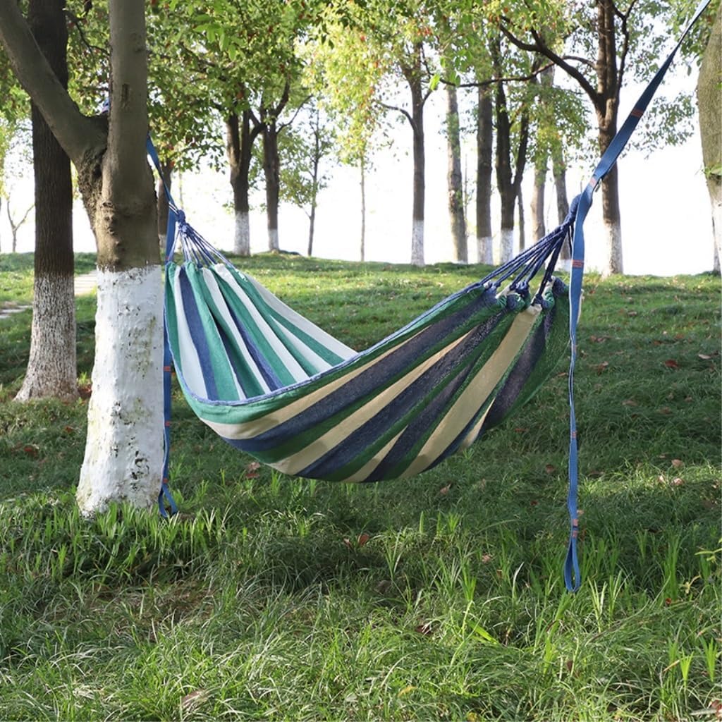 Hammock Double Thickened Cotton Canvas Camping Hammock Sheets Double Hammock Outdoor Camping Swing Dormitory Hanging Chair Hammock Outdoor(D)