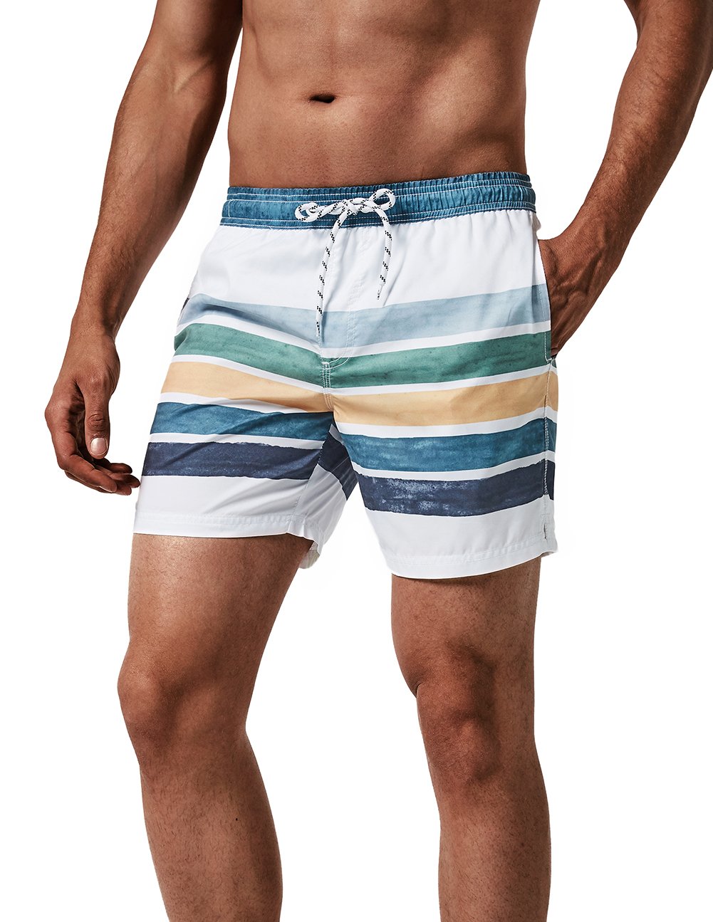 MaaMgic Homme Short de Bains Maillot de Bain avec Filet Style Tropical Voyage Pants Court de Sport Séchage Vite Bien pour Vacanc