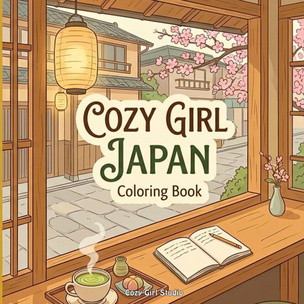 Cozy Girl Japan: A Relaxing Around-the-World Coloring Book (Cozy Girl Around the World)