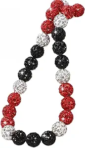 Baseball Beaded Necklace for Men,Baseball Necklace Gifts,Diamond Rhinestone Discoball bead necklace,Chain Necklace Gifts for Baseball Player Team Lovers